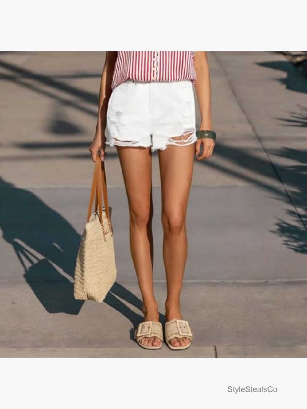 Raffia Woven Flat Sandals Slide Summer Beach Shoes Comfort Buckle - Picture 3 of 7